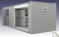 Office Mobile Shelving in a Portable Building